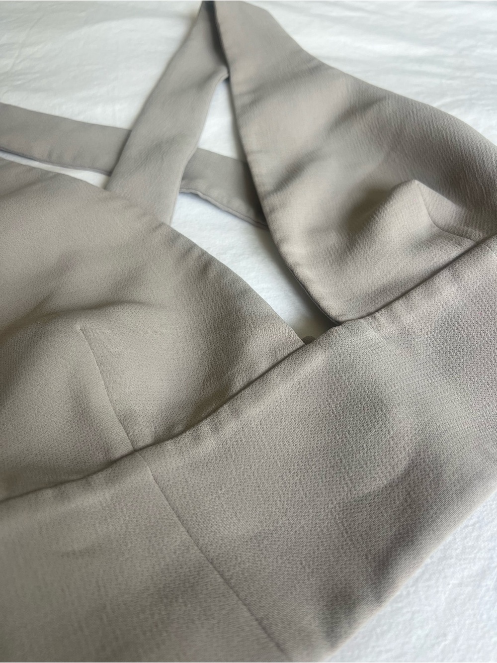 Babaton Taupe Halter Neck Cropped Top
